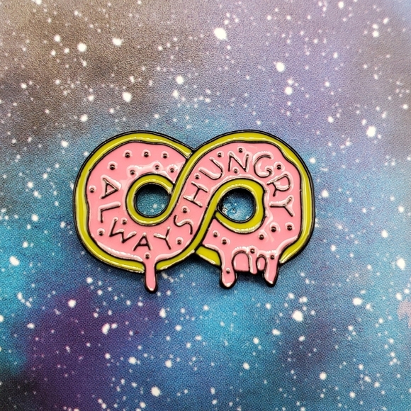 None Jewelry - Always Hungry Enamel Pin